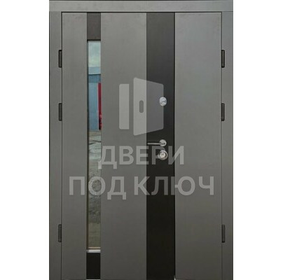 Входная классическая дверь с окном ДПК-11246